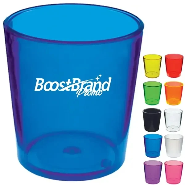 Custom 2 oz Durable Plastic Reusable Shot Glasses — Bar and Event Hospitality Promo 1