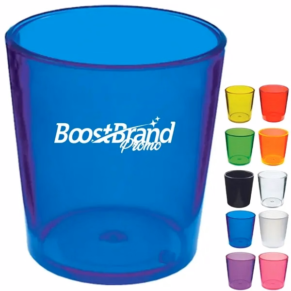Custom 2 oz Durable Plastic Reusable Shot Glasses — Bar and Event Hospitality Promo