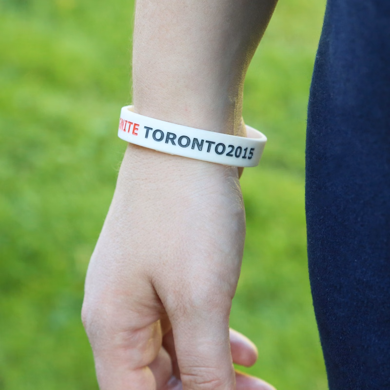 Debossed & Color Filled Silicone Bracelets: 12mm