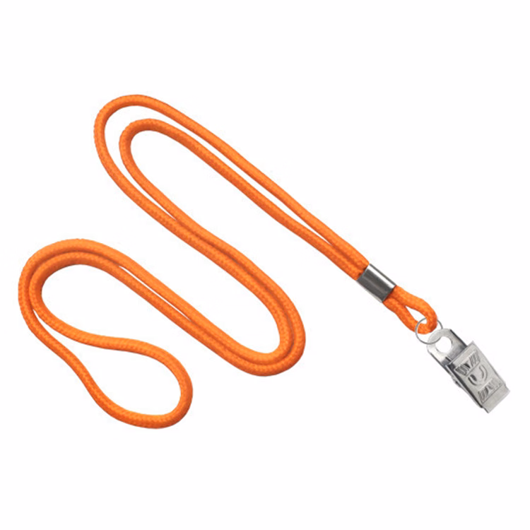1/8" Blank Rope Lanyard with Bulldog Clip