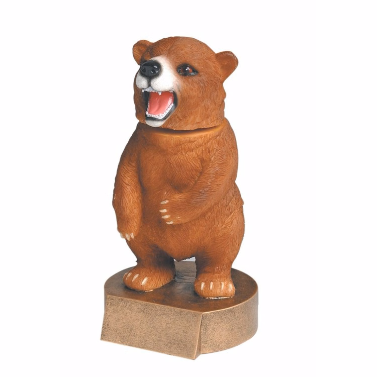 Bear Mascot Bobble Head Figure