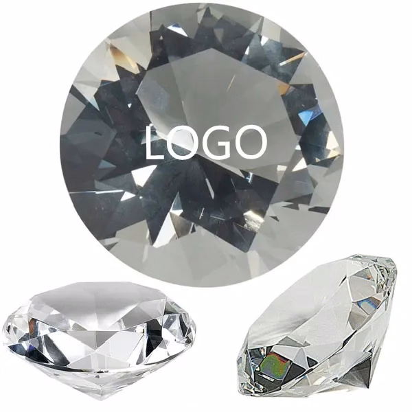 4 Inch Optical Crystal Diamond Paperweight