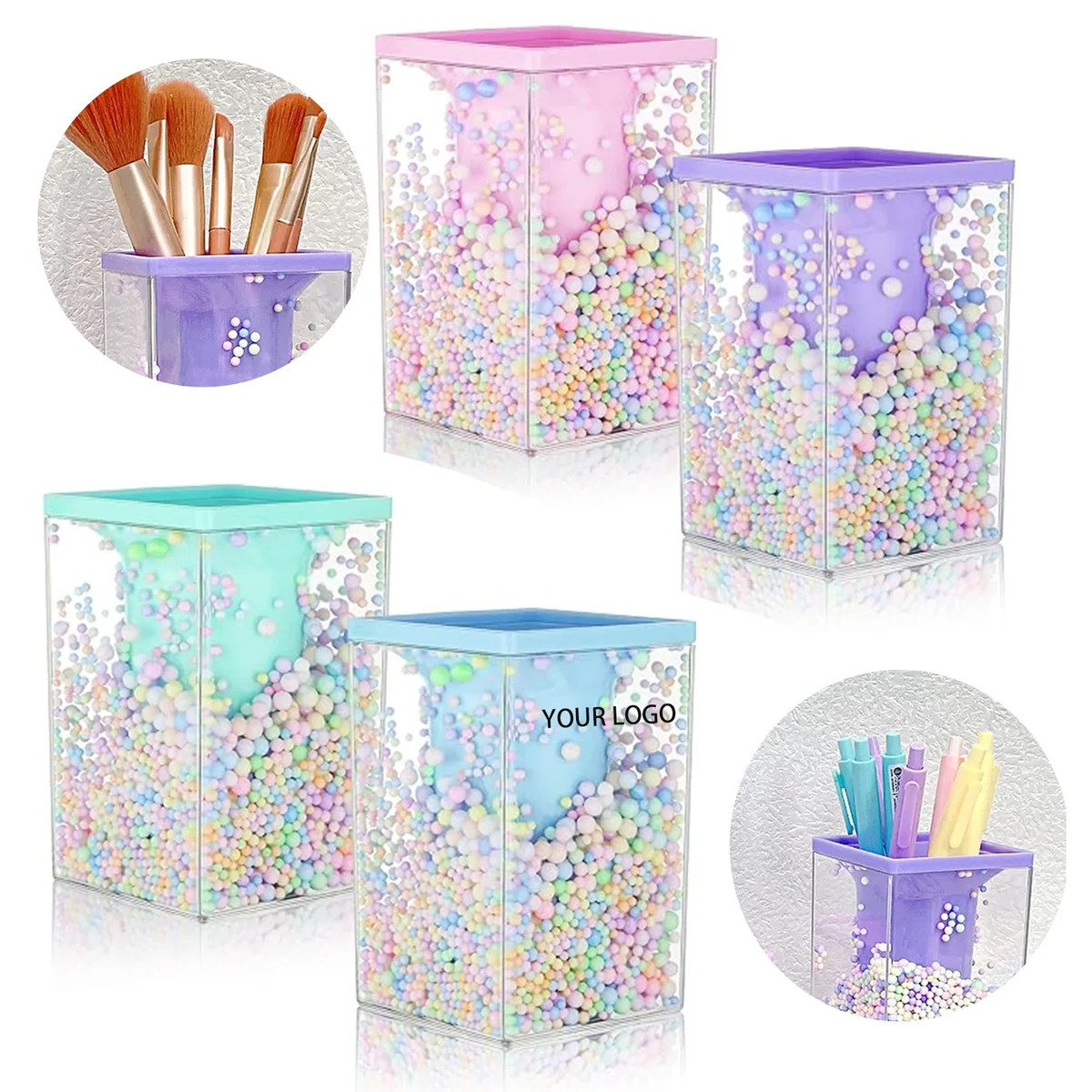 Desktop Stationery and Cosmetic Brush Storage Rack 1