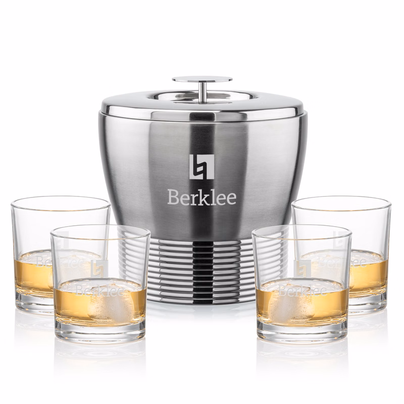 Genoa Ice Bucket & Whitlock On-the-Rocks Set