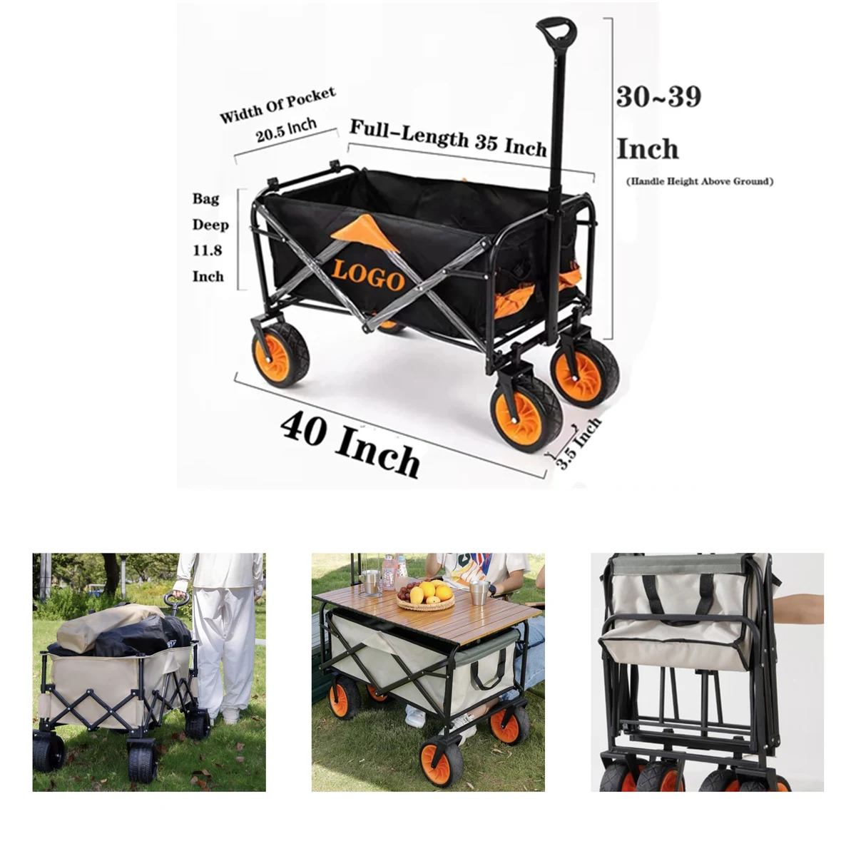 Durable Outdoor Camping Collapsible Trolleys 1