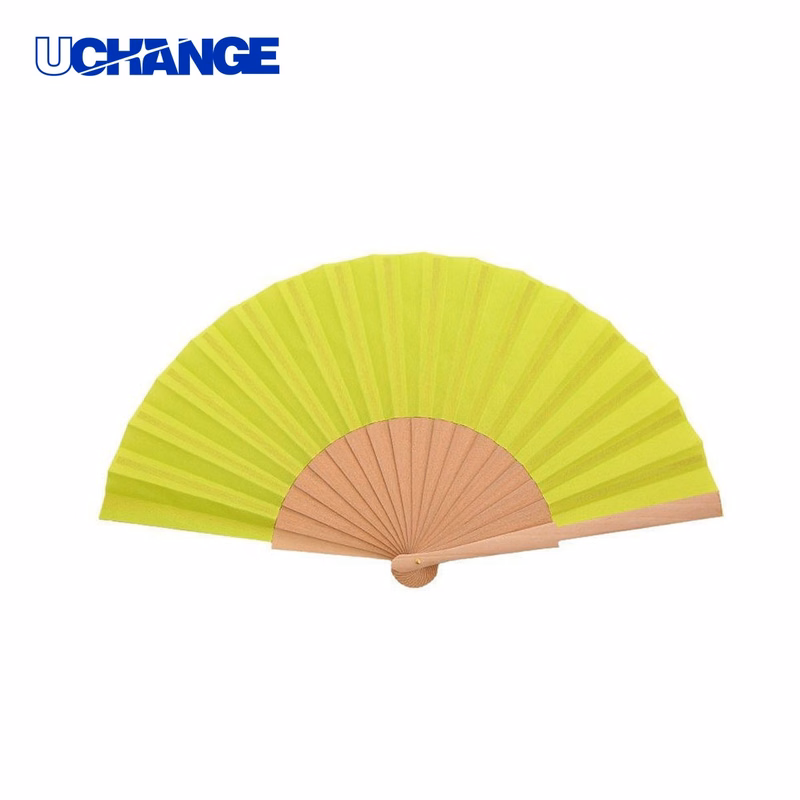 Bamboo Paper Folding Hand Fan with Full Color Print