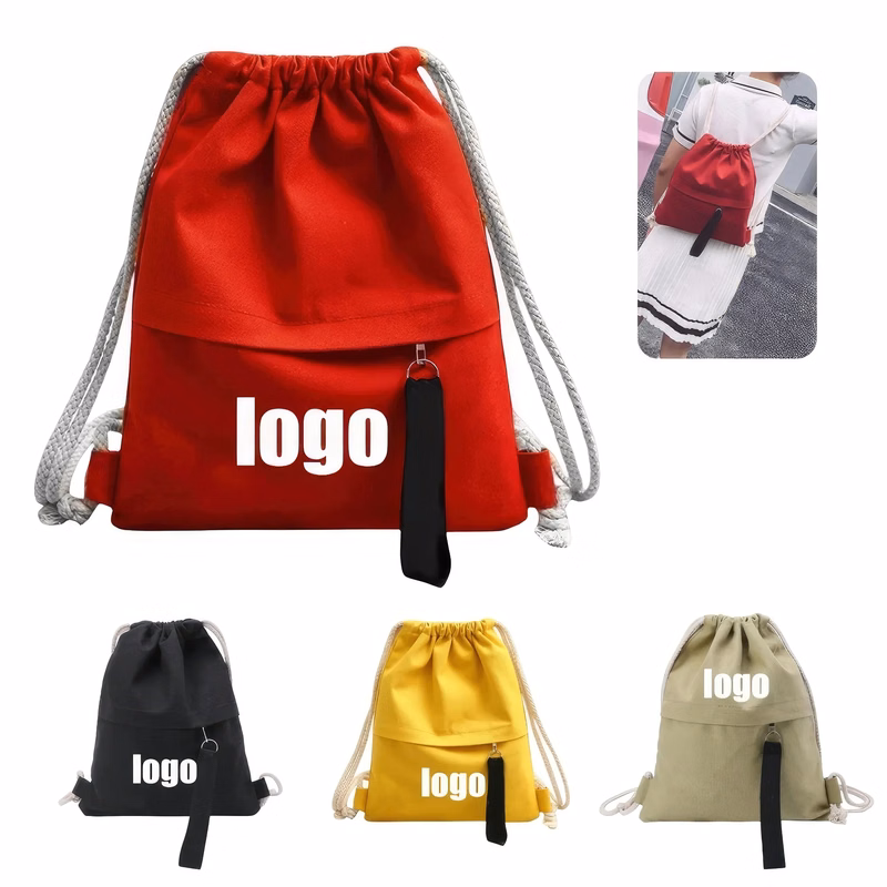 Drawstring Backpack & Sport Storage Canvas Bag