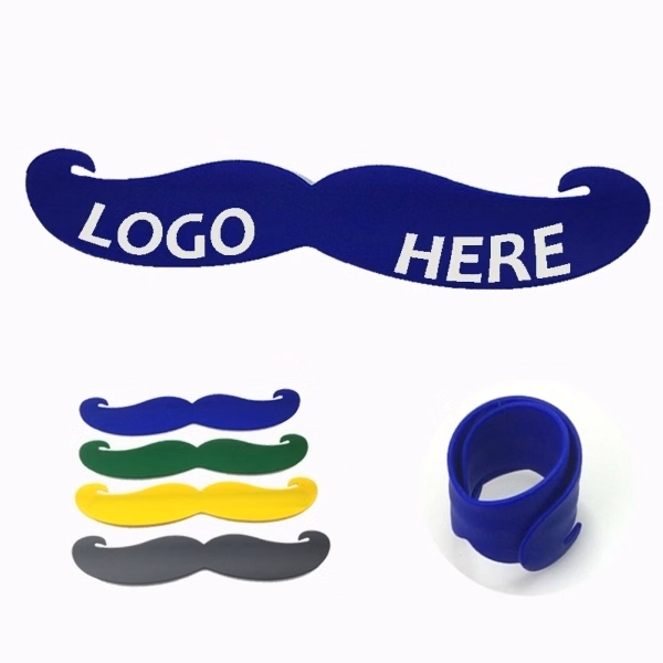 Mustache Silicone Slap Bracelet
