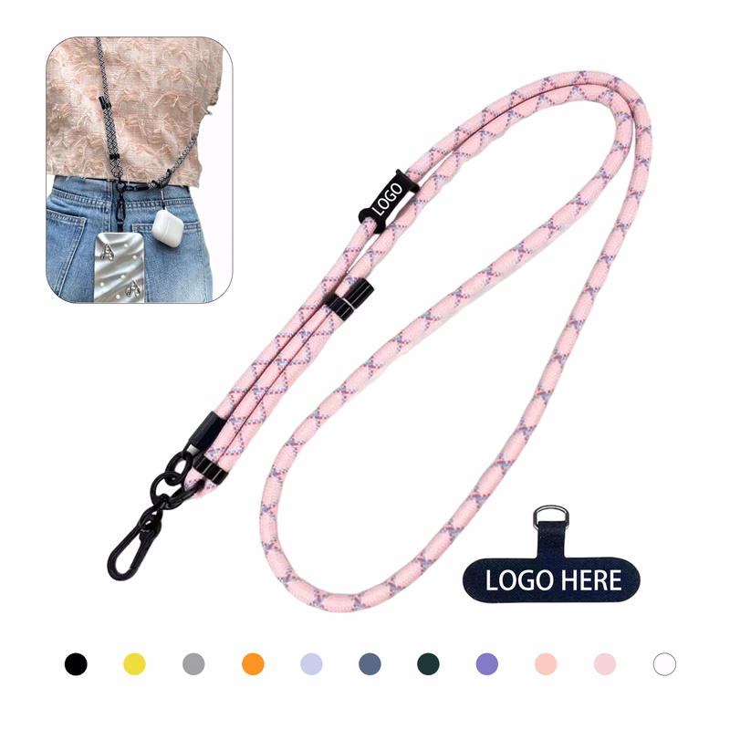 Adjustable Polyester Cell Phone Lanyard