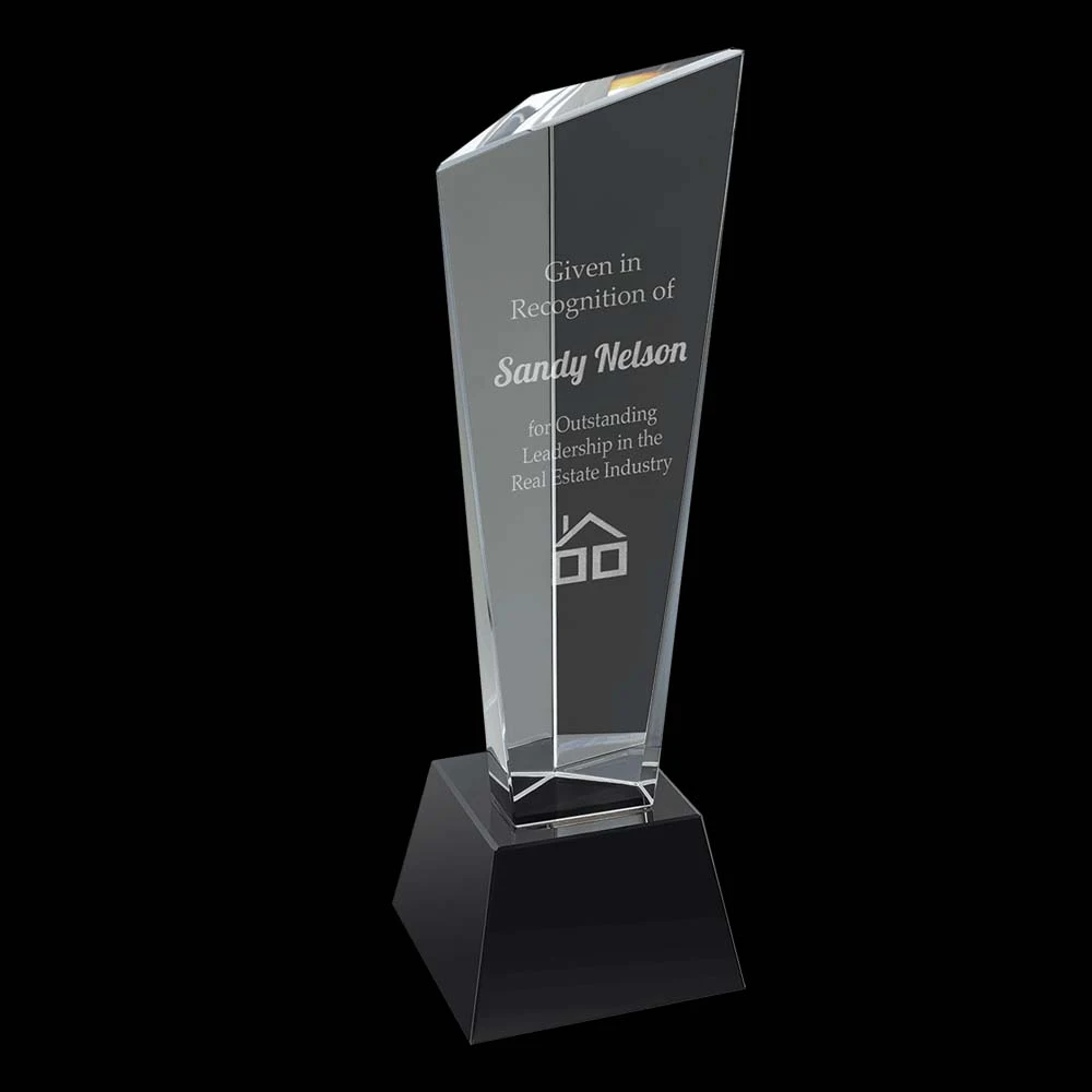 11" Rising Pinnacle 3D Crystal Award 1