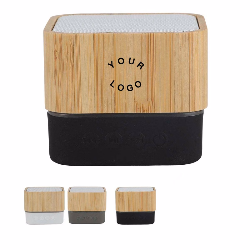 Compact Bamboo Bluetooth Speaker with TF Playback