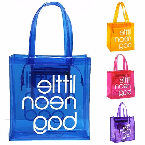 Colorful Transparent PVC Neon Tote Bag