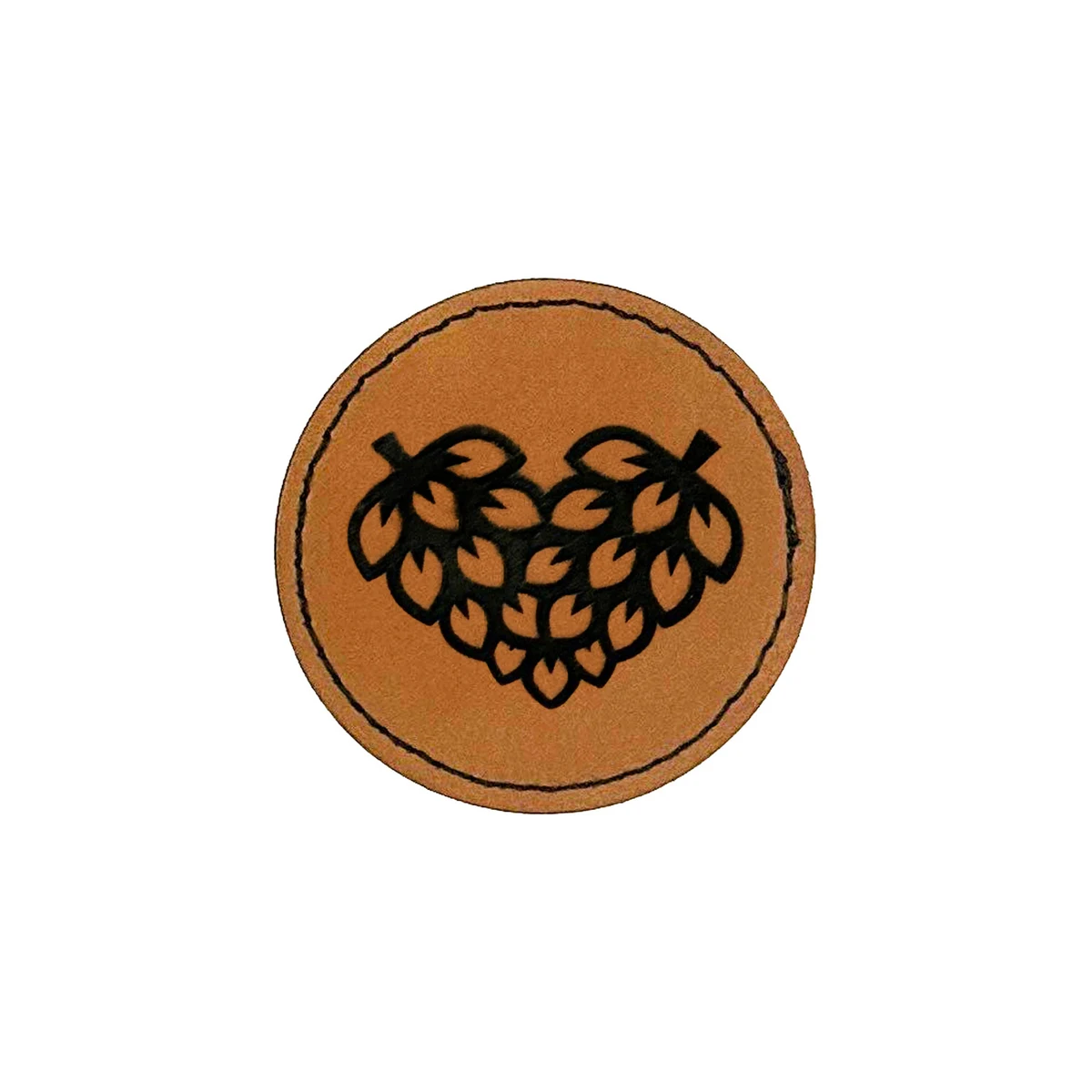 2.5" Round Iron-on Leatherette Patch 1