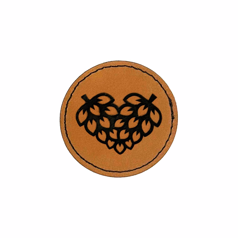 2.5" Round Iron-on Leatherette Patch