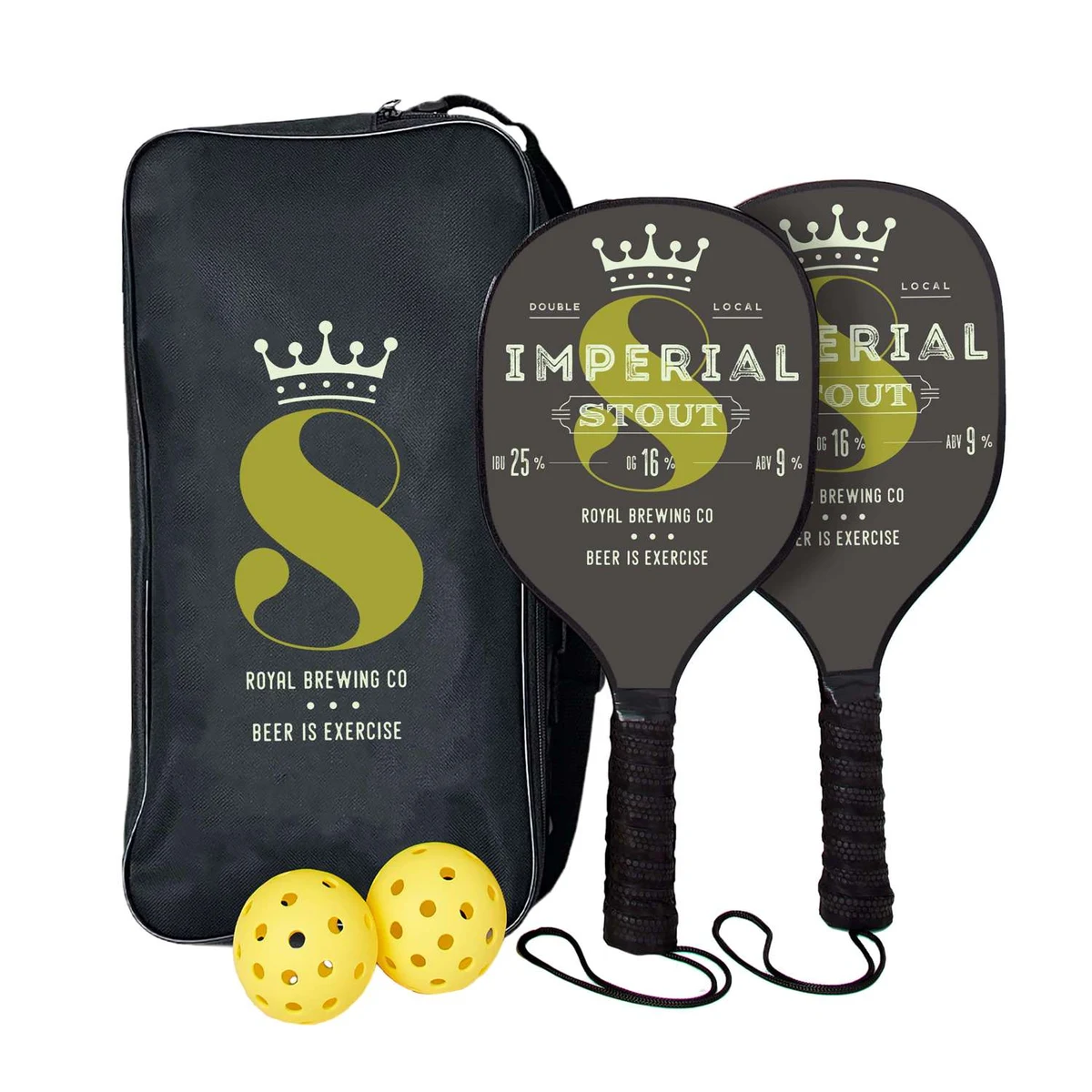 Pickleball Set Plus, Single-Sided Paddles 1