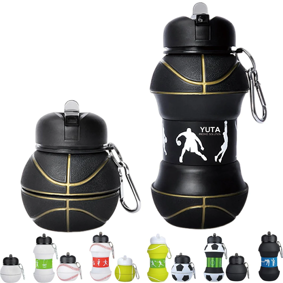19oz Portable Foldable Silicone Sports Water Bottle For Kids 1