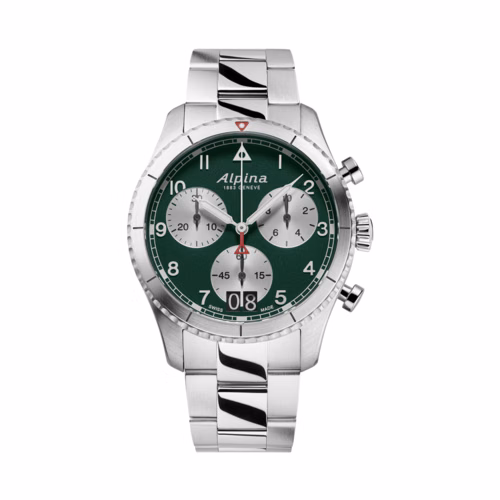 Alpina Men's Startimer Pilot Chronograph Big Date Stainless Steel Watch