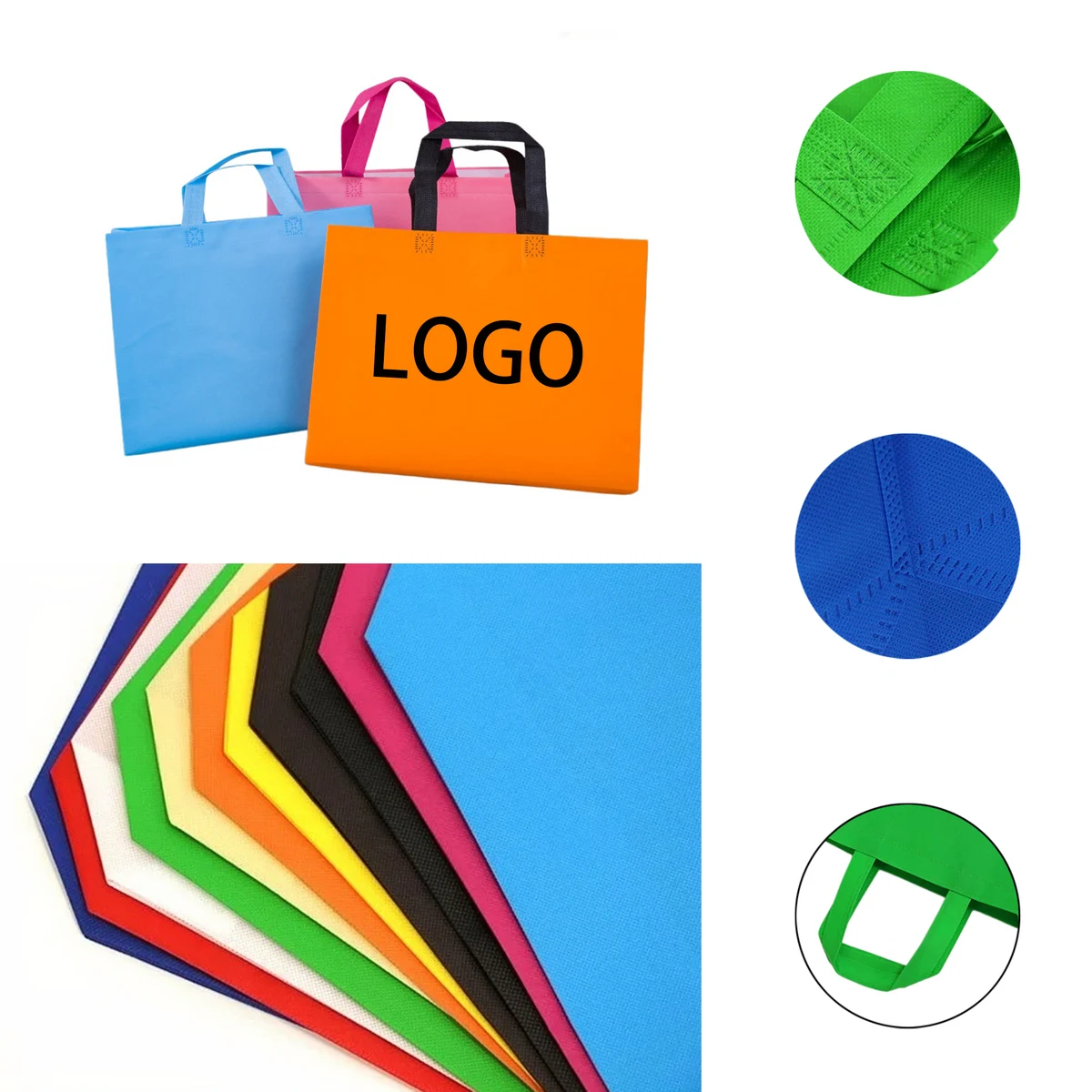 MOQ 50 Large Non Woven Shopping Tote Bag 1