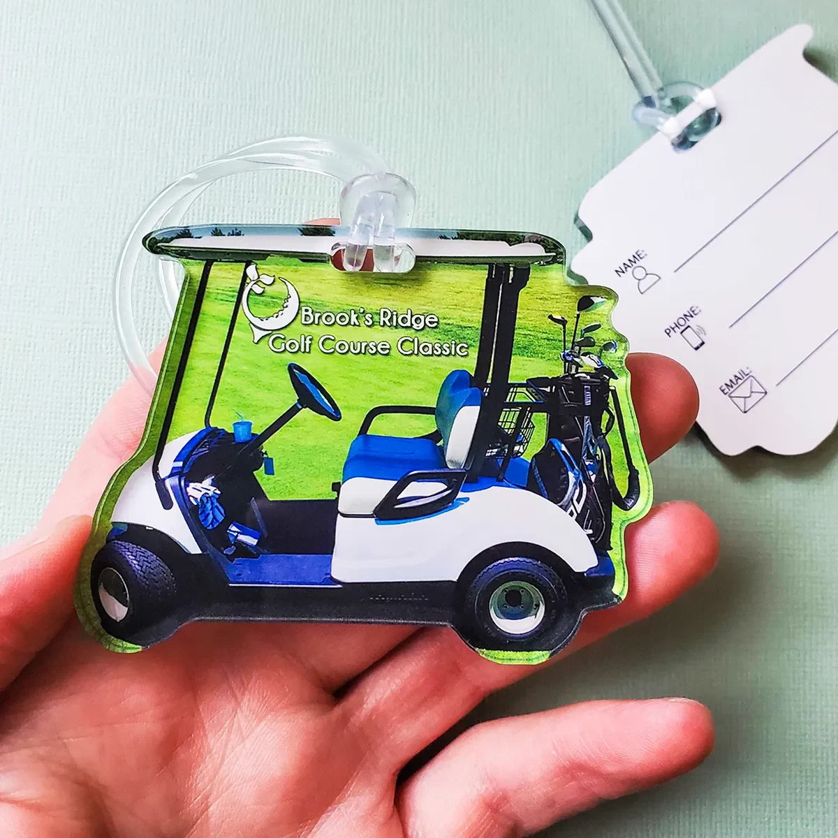Custom 1/8" Acrylic Write-On Luggage Bag Tag 1