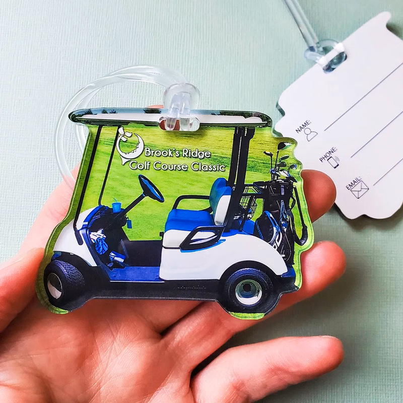 Custom 1/8" Acrylic Write-On Luggage Bag Tag