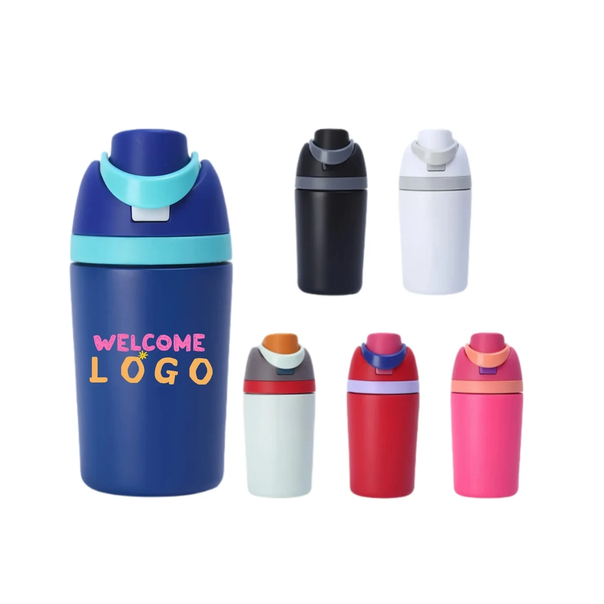 16oz Kids Insulated Water Bottle with Straw for School 1
