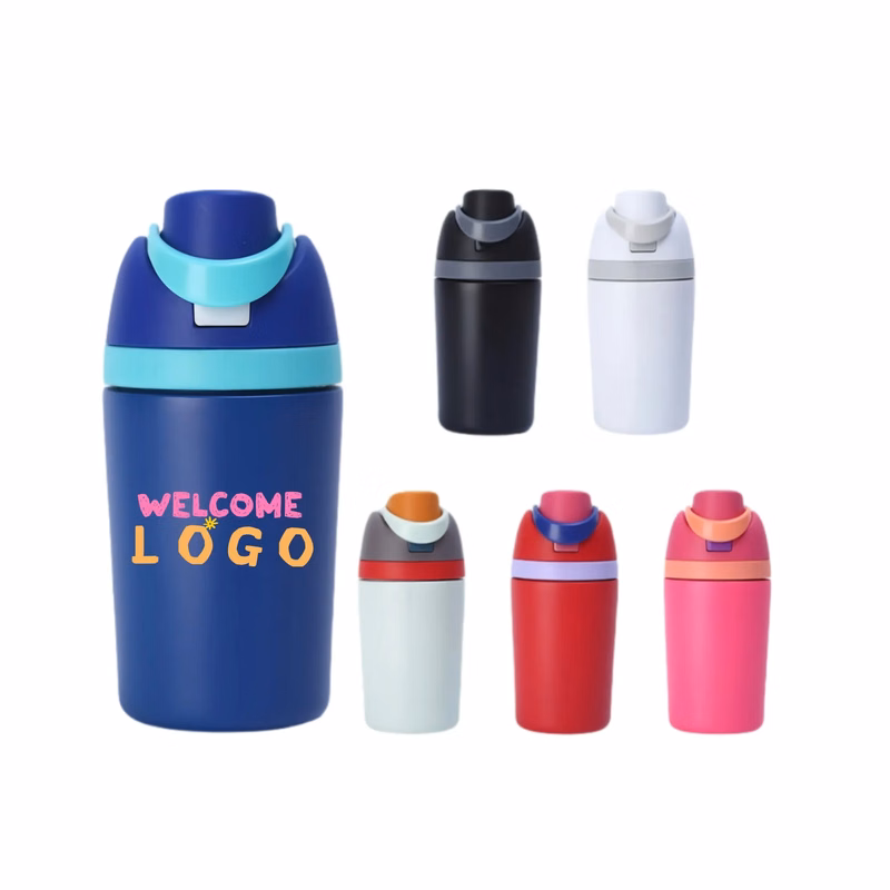 16oz Kids Insulated Water Bottle with Straw for School