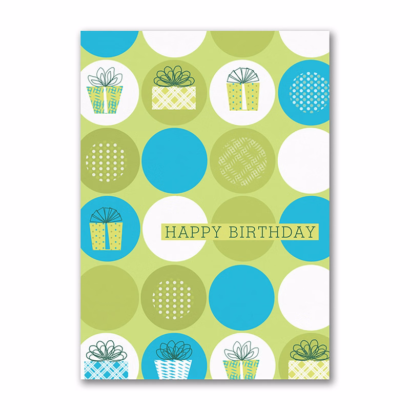 Patterned Presents Birthday Card