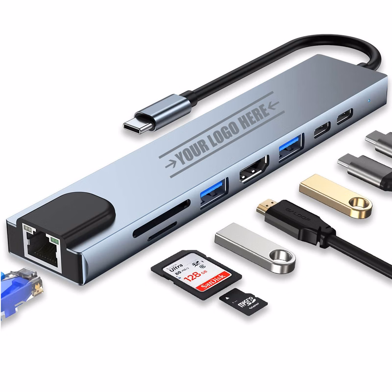 8 In 1 Multiport USB C Hub