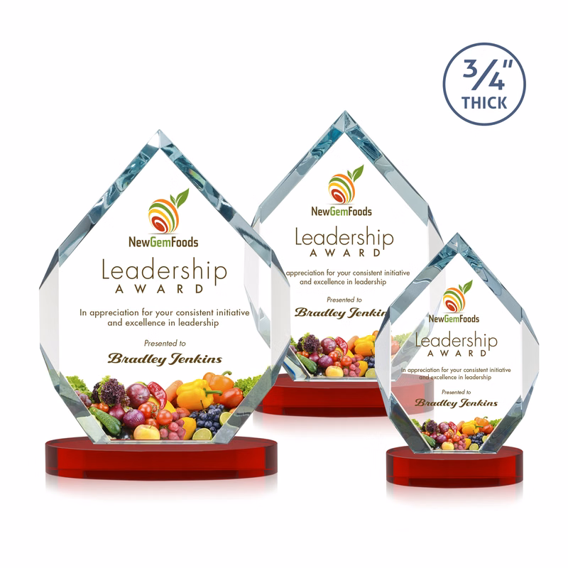 Royal Diamond VividPrint™ Award on Alberton Base - Red