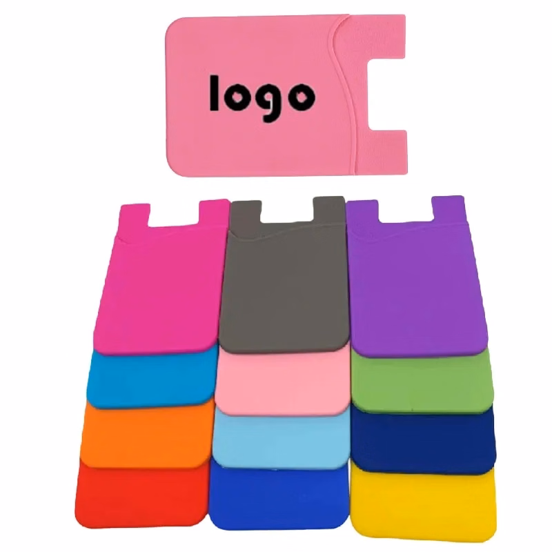 Colorful Silicone Phone Wallet Pocket