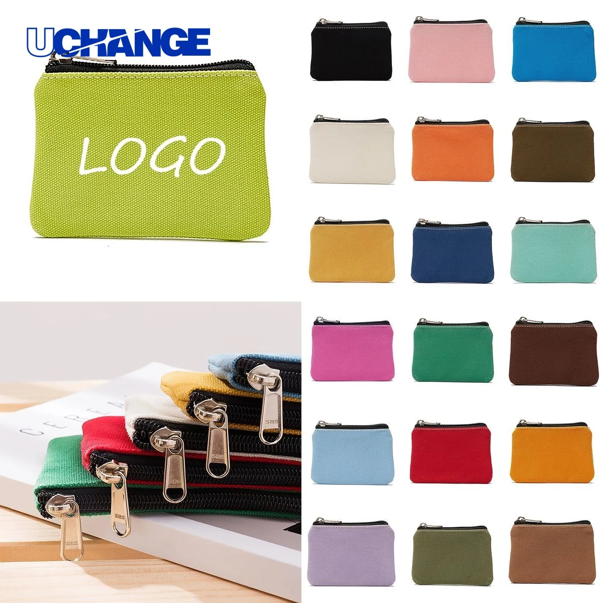 Canvas Zipper Coin Pouch for Storage and Retail 1
