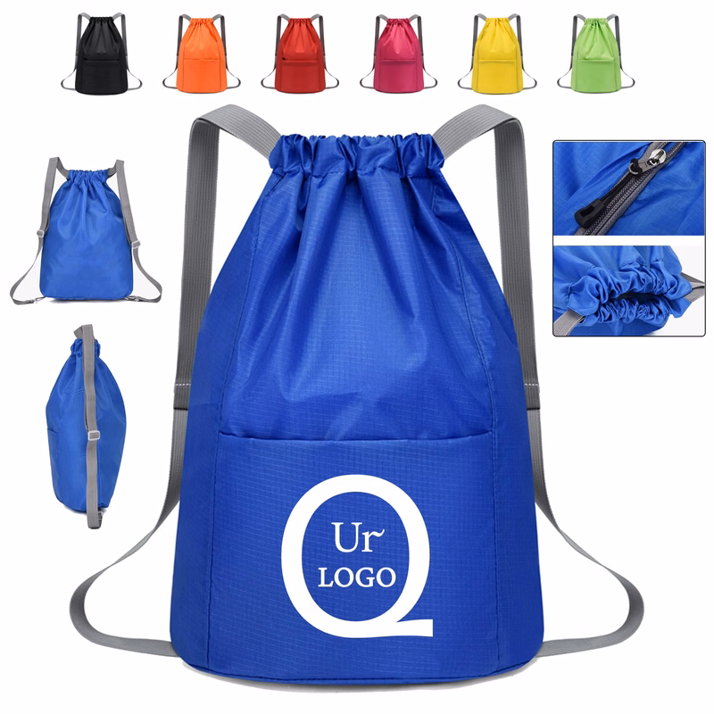 11.02X5.91X17.72 Inch Oxford Fabric Drawstring Backpack