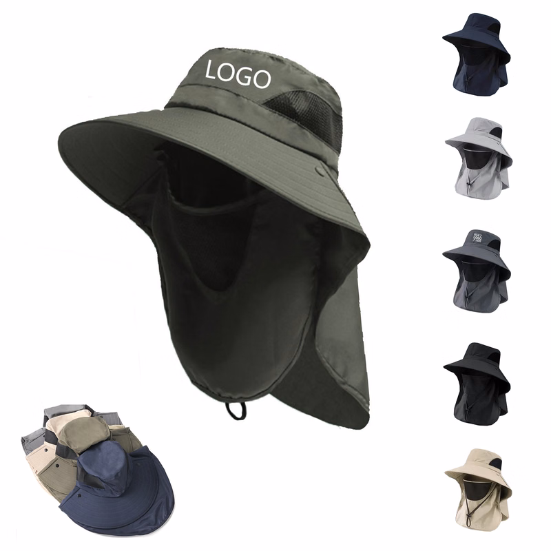 Outdoor Sun Protection Hat Men's Face Mask Shawl
