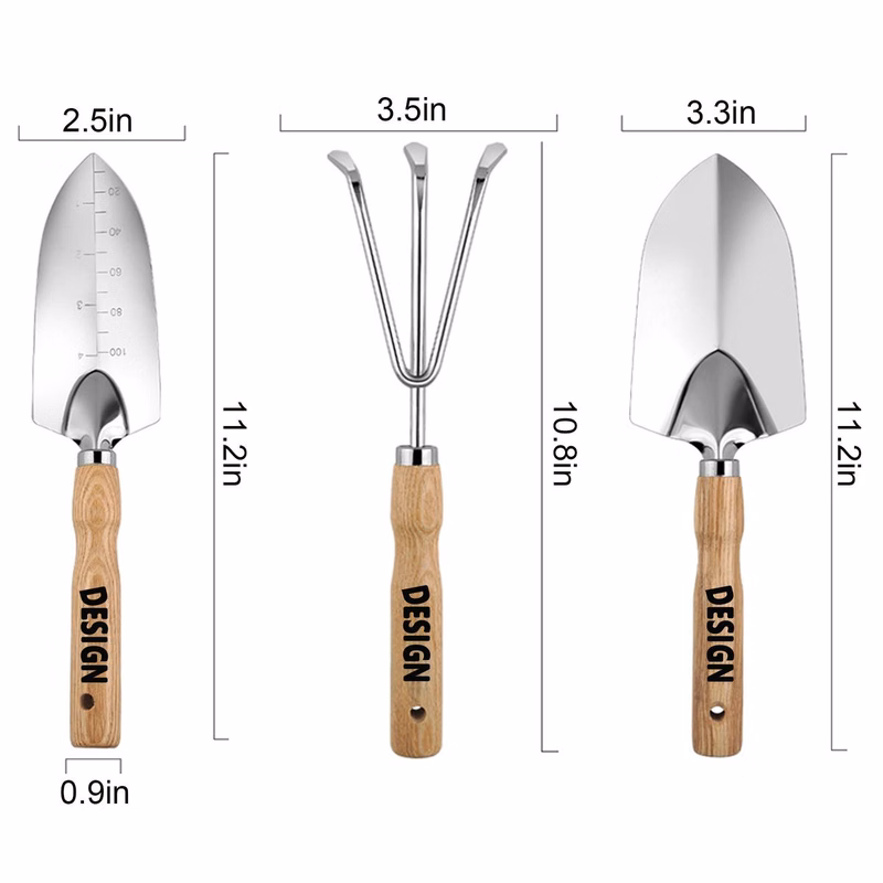 3 Pieces Stainless Steel Gardening Kit