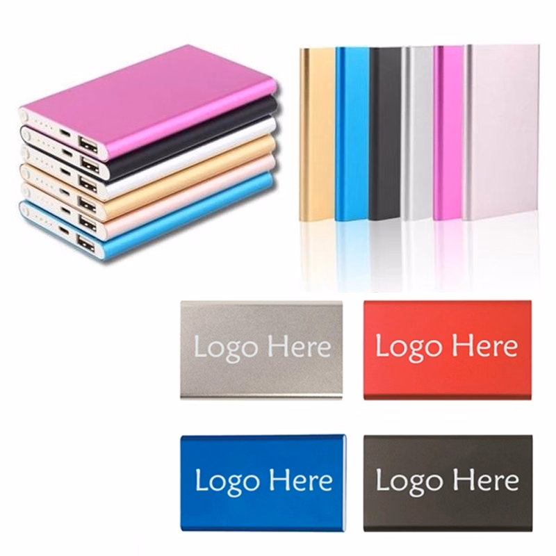Stock in USA 5000mAh Slim Aluminum Power Bank