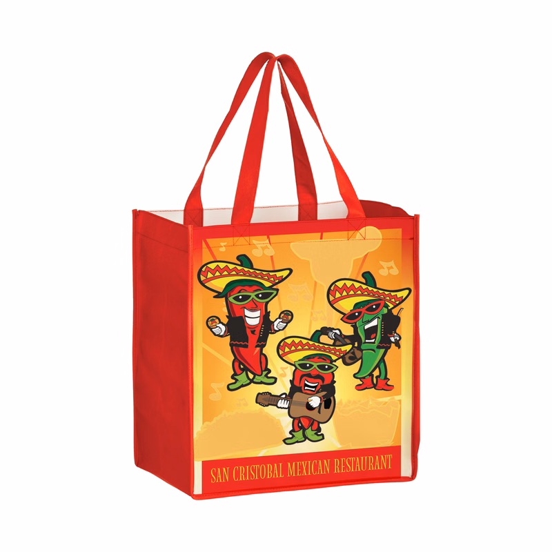 Dye Sublimated Laminated Non Woven Grocery Bag