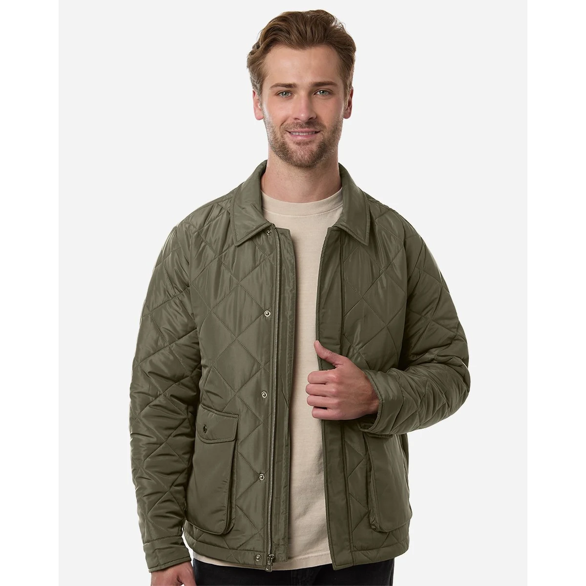 Men's Diamond Quilted Jacket - 27713 1