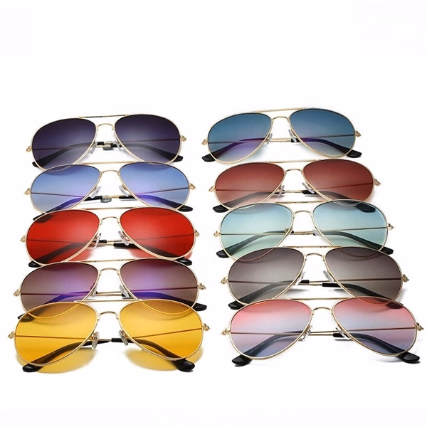 Custom Unisex Gradient Aviator Sunglasses — Full-Color UV Protection Promo