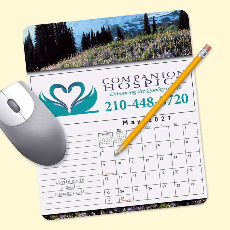 MousePaper Calendar 24 Month 7.25"x8.5"x.015" Mouse Pad