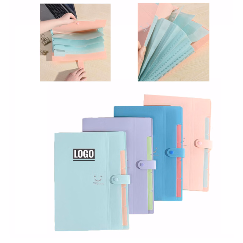 5 Pockets A4 Letter Size Expanding File Folder