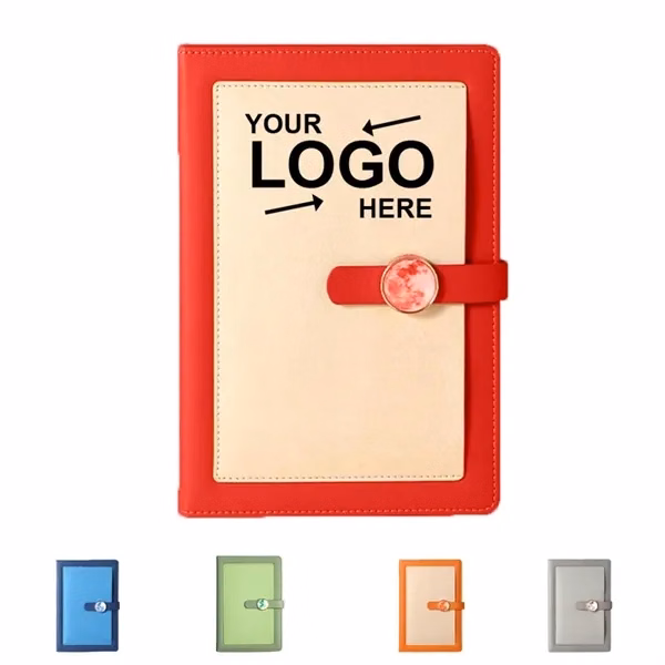 Custom A5 PU Leather Notebook with Buckle Closure — Professional Writing Journal