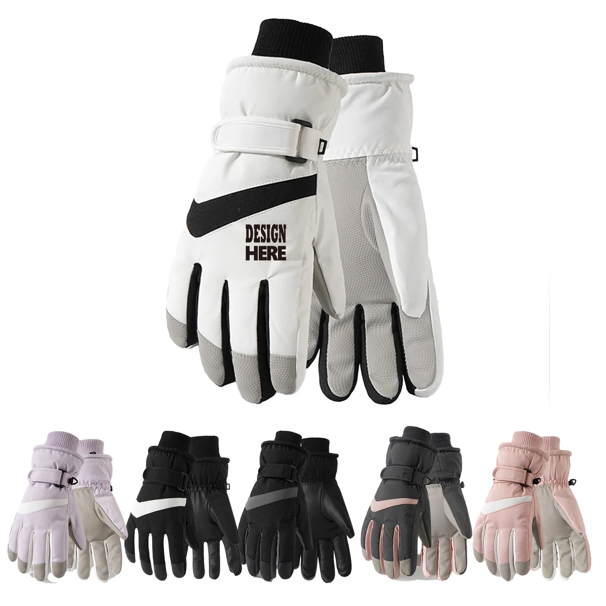 Waterproof Ski Gloves Winter Skate Touchscreen Customizable 1