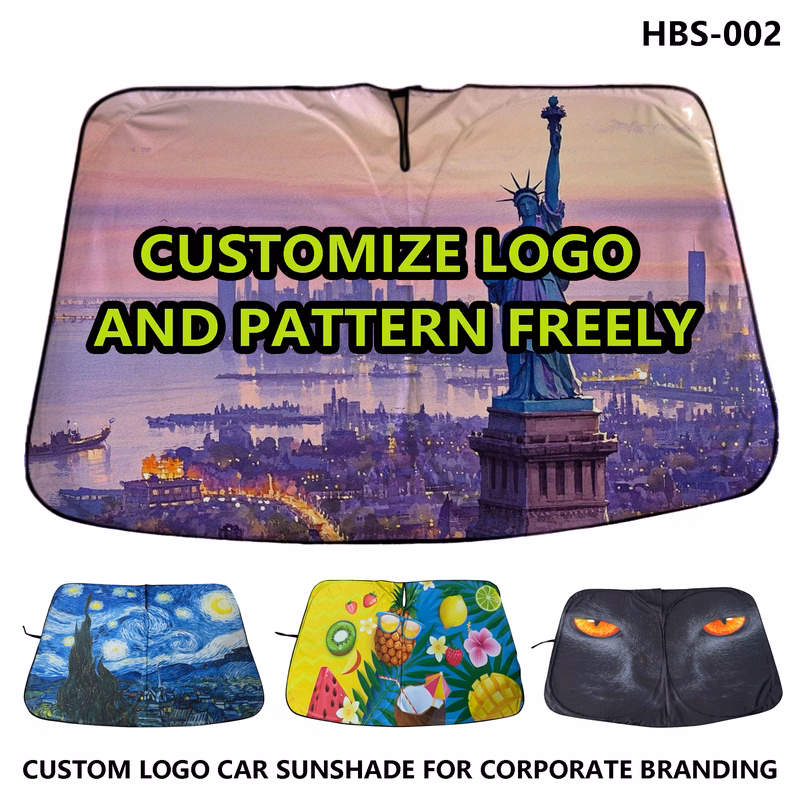 Brand Your Car Sunshade - Silver Coated, UV Resistant & Foldable