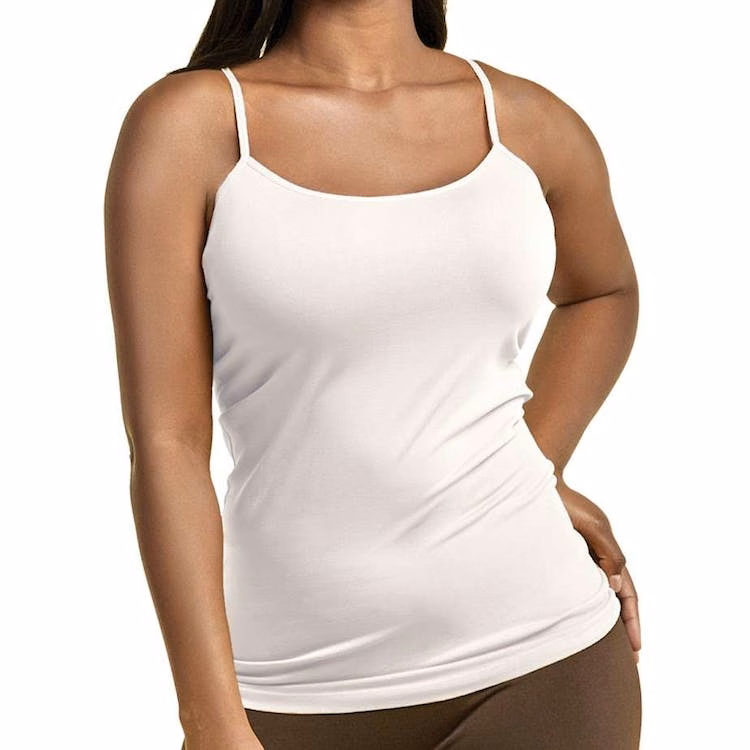 Women's Plus Size Camisoles - White Poly One Size Fits Most