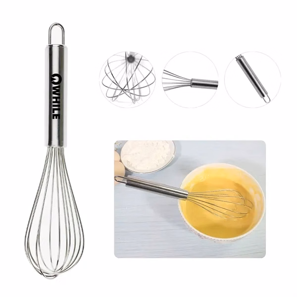 Custom Stainless Steel Whisk with Ergonomic Handle — Professional Kitchen Tool