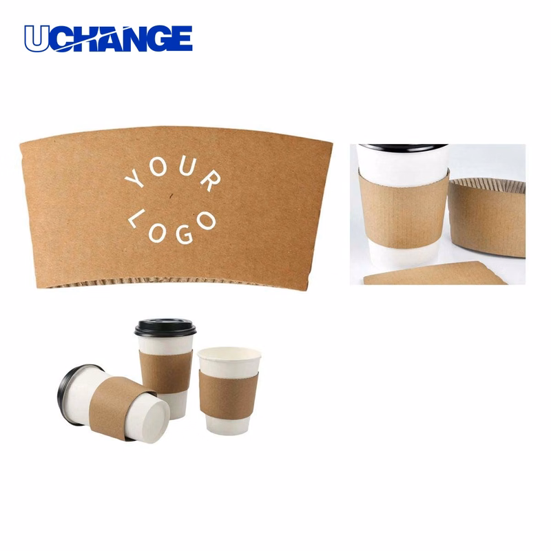 Coffee Sleeves Wrap Corrugated Paper Insulated Design