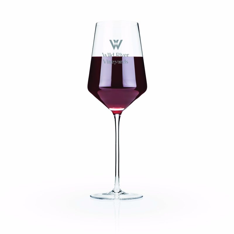 Viski® Raye Angled Crystal Bordeaux Glass, set of 2