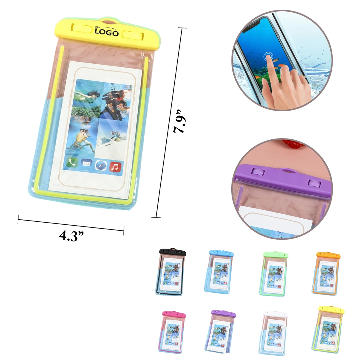 MOQ100 Glowing Waterproof Phone Case for Outdoor Use 1