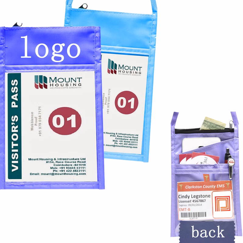 Neck Wallet Convention Badge Bag Holder