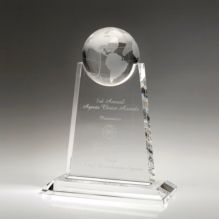 7" Crystal Award-Paramount Globe Award